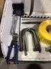SHOP PAIL W/ CARPENTER SQUARE, EXTENSION CORD, HAMMER & MISCELLANEOUS - 2