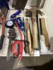SHOP PAIL W/ CARPENTER SQUARE, EXTENSION CORD, HAMMER & MISCELLANEOUS - 5