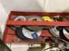 SHOP TOTE W/ MIXED DISCS, FUNNELS & MISCELLANEOUS - 8