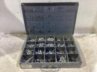TOOL BOX OF ASSORTED SCREWS