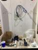 SHOP CRATE W/ SCREWS, NUTS, HAMMER, EXTENSION CORD & MISCELLANEOUS