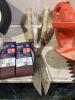 SHOP BOX W/ DOLLY WHEELS, HEDGE TRIMMER, SHEARS & MISCELLANEOUS - 5