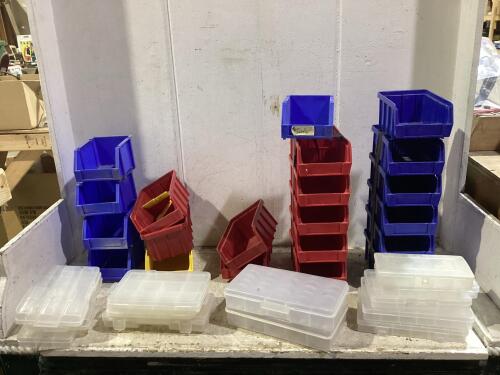 SHOP BOX OF MIXED SMALL BIT CONTAINERS