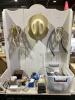 TOTE OF MISCELLANEOUS ELETRONICS W/ CABLES, CASSETTES, REMOTE, BRUSHED & AC ADAPTER