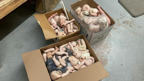 PORCELAIN DOLL MAKING ACCESSORIES - HEADS, ARMS, LEGS,
