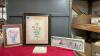 (2) PICTURES, &ldquo;BEACH&rdquo; PICTURE FRAME, PLAQUE
