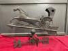 METAL CARRIAGE & HORSE WEATHER VANE - 5