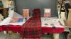 SCOTLAND COLLECTIBLES - TARTAN SKIRT/KILT, SONG BOOKS, (2) HORSE BRASSES, HIGHLAND DANCING BOOK, BANNERS, THE PROFESSIONAL PIPER BOOK