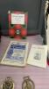 SCOTLAND COLLECTIBLES - TARTAN SKIRT/KILT, SONG BOOKS, (2) HORSE BRASSES, HIGHLAND DANCING BOOK, BANNERS, THE PROFESSIONAL PIPER BOOK - 3
