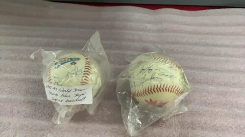 (2) MASS PRODUCED SIGNED BASEBALLS - 1992/93 WORLD SERIES TORONTO BLUE JAYS