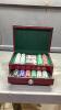 POKER CHIPS IN A NICE WOOD CHEST