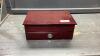 POKER CHIPS IN A NICE WOOD CHEST - 2
