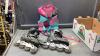 BOX W/ ROLLER BLADES + HYPERLITE CHILDS LIFE JACKET