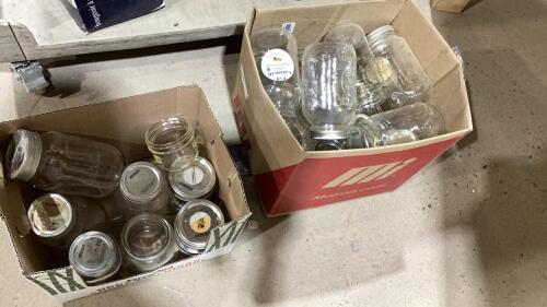 (2)BOXES - TUPPERWARE BOWL W/LID + CANNING JARS