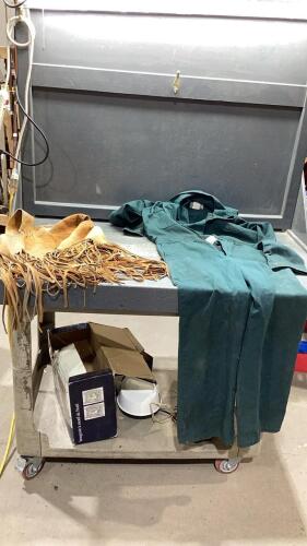 LEATHER FRINGE VEST + COVERALLS