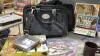 (2)BOXES - LAPTOP BAGS, 2 DENIM BLANKETS, PUZZLES, PETRIFIED WOOD, - 6