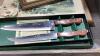 (2) BOXES - FRAMED COPPER HORSE HEAD, CARVING SET, 5 PC ROASTER SET - 2