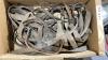 BOX OF SCRAP LEATHER, ALUMINIUM BIT, - 2
