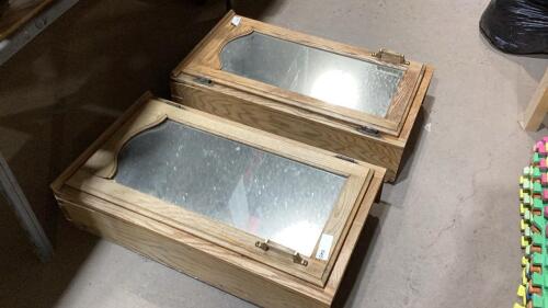 SHELF #6 - (2) WOOD MEDICINE CABINETS W/ MIRRORS
