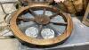 SHELF #12 - ARTIFICIAL FLOWERS, DECORATIVE WOOD WAGON WHEELS,MISC - 2