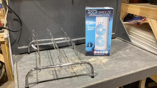 (2)ITEMS - SHOE RACK + AQUA BREEZE FAN