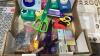 (2) ITEMS B0X + BLUE CRATE W/ SCRAPBOOKING/HOBBY SUPPLIES - 2