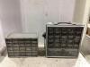 (2) SMALL BIT ORGANIZERS W/ CONTENTS - SCREWS, RIVETS, DRILL BITS & MISCELLANEOUS