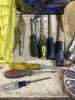 SHOP CRATE W/ SCREWDRIVERS, SCREWS, BOLTS, PILERS & MISCELLANEOUS - 2