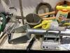 SHOP BOX W/ SHEARS, SPRAYS, HORSE SHOES, SHOVE HEADS, TRAILER JACK & MISCELLANEOUS - 3