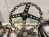 (2) SHOP PAILS OF MISCELLANEOUS- STEERING WHEEL, SPRINKLERS, GROUND ANCHOR STAKES & VALVE - 2