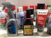 SHOP BOX OF MIXED CANS W/ AIR DUSTER, HHS LUBE, POWER-OUT, ROST OFF & MISCELLANEOUS - 2
