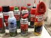 SHOP BOX OF MIXED CANS W/ AIR DUSTER, HHS LUBE, POWER-OUT, ROST OFF & MISCELLANEOUS - 3