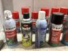 SHOP BOX OF MIXED CANS W/ AIR DUSTER, HHS LUBE, POWER-OUT, ROST OFF & MISCELLANEOUS - 4