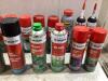 SHOP BOX OF MIXED CANS W/ AIR DUSTER, HHS LUBE, POWER-OUT, ROST OFF & MISCELLANEOUS - 5