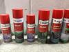 SHOP BOX OF MIXED CANS W/ AIR DUSTER, HHS LUBE, POWER-OUT, ROST OFF & MISCELLANEOUS - 6