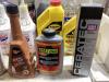 SHOP BOX OF MIXED FLUIDS W/ ENGINE SEAL, REPAIR MAIN SEAL, BAR'S LEAKS & MISCELLANEOUS - 4