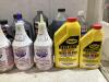 SHOP BOX OF MIXED FLUIDS W/ ENGINE SEAL, REPAIR MAIN SEAL, BAR'S LEAKS & MISCELLANEOUS - 5