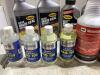 SHOP BOX OF MIXED FLUIDS W/ ENGINE SEAL, REPAIR MAIN SEAL, BAR'S LEAKS & MISCELLANEOUS - 7