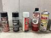 SHOP BOX OF MIXED FLUIDS W/ SILICONE LUBRICANT, PRE-BUFF CLEANER, ANTI-RUST & MISCELLANEOUS - 6