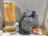 SHOP BOX OF MISCELLANEOUS W/ ACRYLIQUE, FOAM WEATHER STRIP, QUIKRETE & SCHLUTER ALL-SET