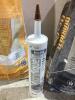 SHOP BOX OF MISCELLANEOUS W/ ACRYLIQUE, FOAM WEATHER STRIP, QUIKRETE & SCHLUTER ALL-SET - 3