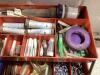 TOOL BOX W/ CONTENTS - SYRINGES, CHAINS & MISCELLANEOUS - 7