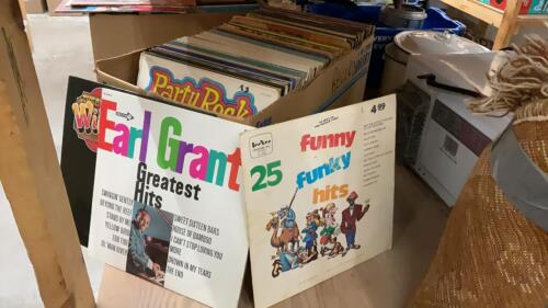 BOX OF LP RECORDS