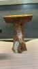 (3) HANDPAINTED CERAMIC PIECES - BIRD BATH, EAGLE & VASE W/ FLOWERS - 4