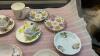 (6) SETS TEA CUPS & SAUCERS, SOME MISC PLATES +CUPS AND SMALL PLATTER - 4
