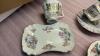 (6) SETS TEA CUPS & SAUCERS, SOME MISC PLATES +CUPS AND SMALL PLATTER - 5