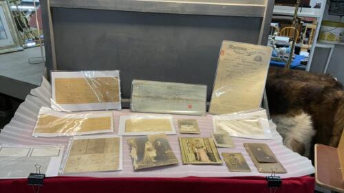 ANTIQUE PICTURES, MARRIAGE, BIRTH & DEATH CERTIFICATES - CIRCA LATE 1800&rsquo;S TO EARLY 1900&rsquo;S