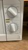 SMALL MAGNOSONIC WHITE MICROWAVE W/ A BOX OF POPCORN - 2