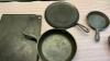 CAST PANS & GRIDDLES (ONE IS A LODGE) - 3
