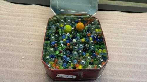 TIN OF MARBLES